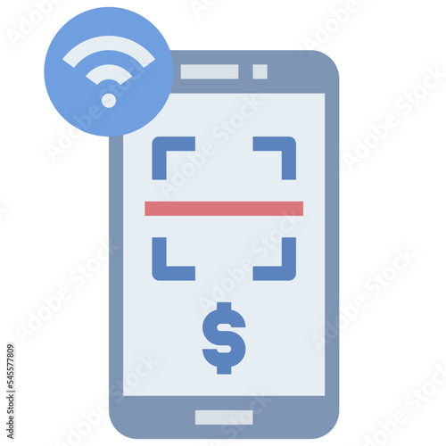 touchless flat style icon