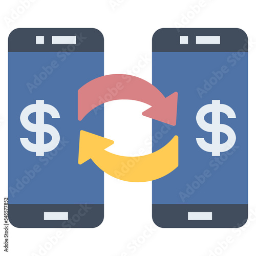 transfer flat style icon