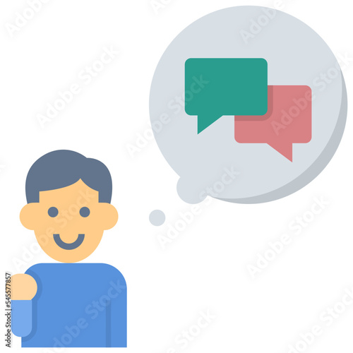 translator flat style icon