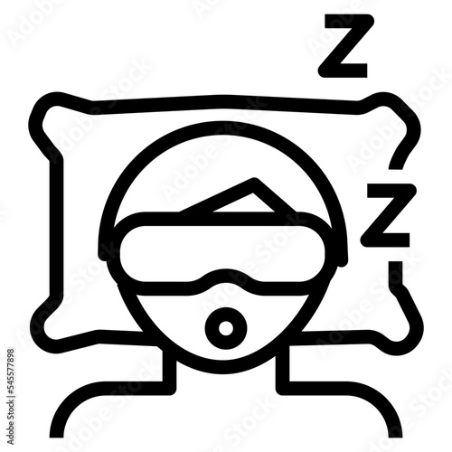 sleep outline style icon