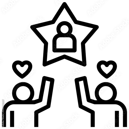 superstar outline style icon