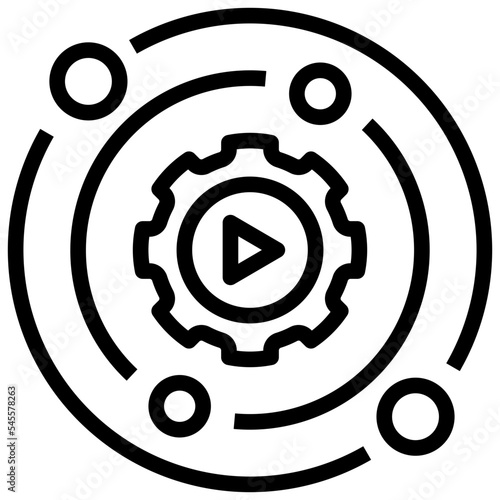 system outline style icon
