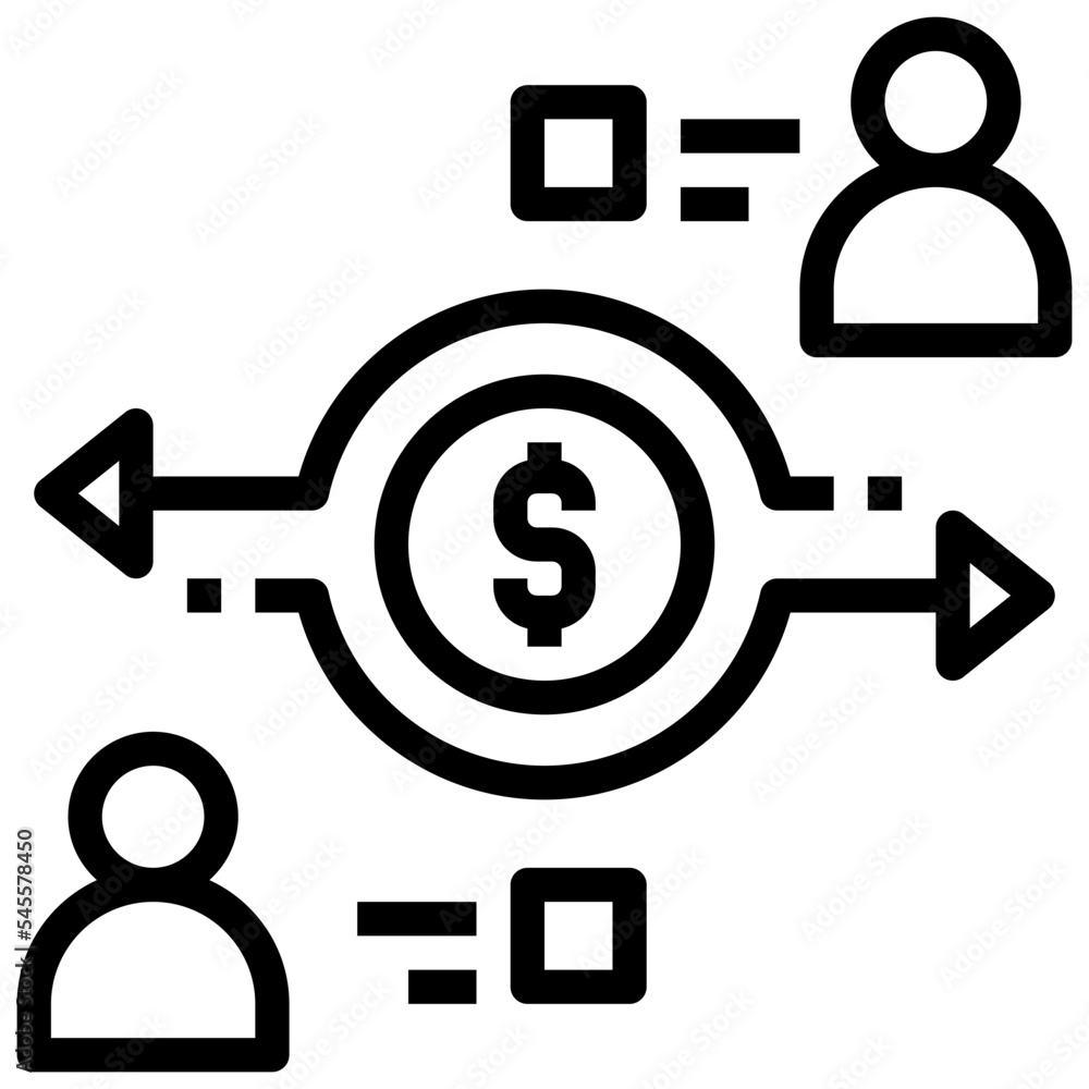 transaction outline style icon transaction outline style icon