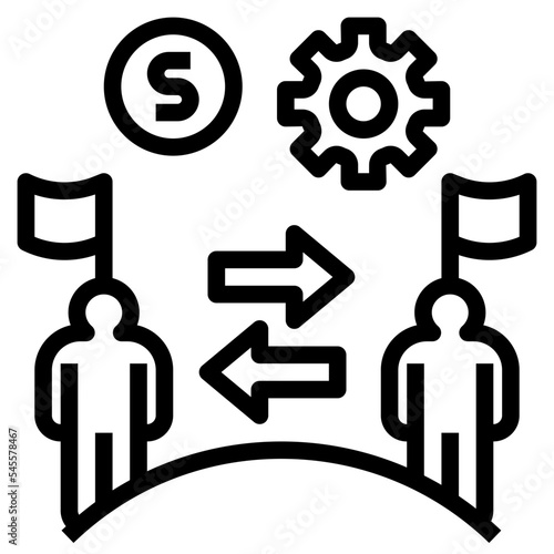 transnational outline style icon