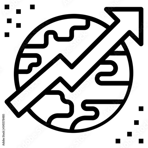 trend outline style icon