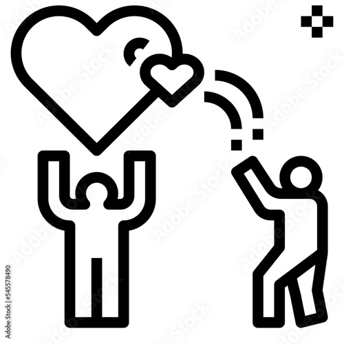 trust outline style icon