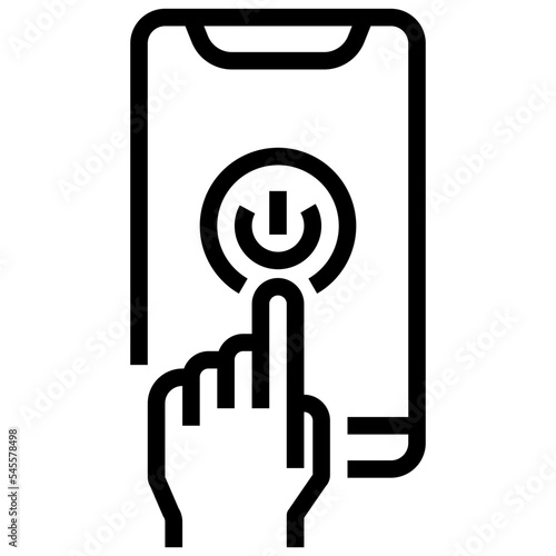 turn outline style icon
