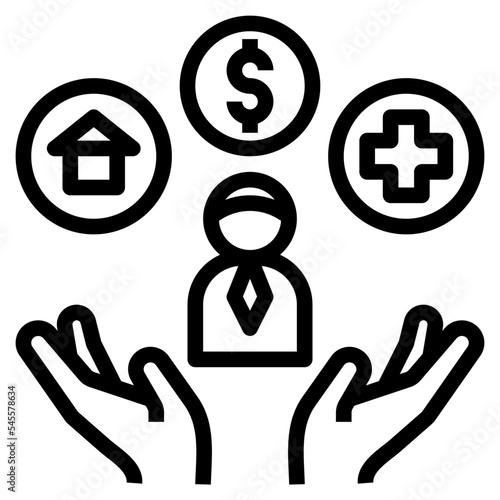 welfare outline style icon