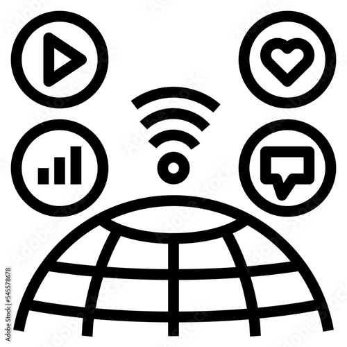 wireless outline style icon