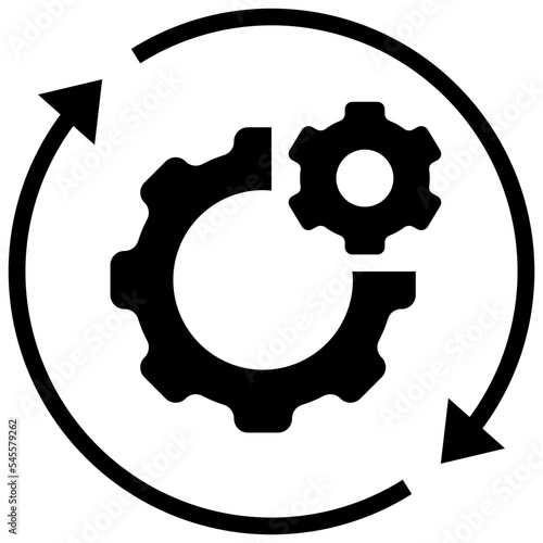 action glyph style icon