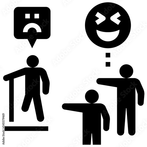 body shaming glyph style icon