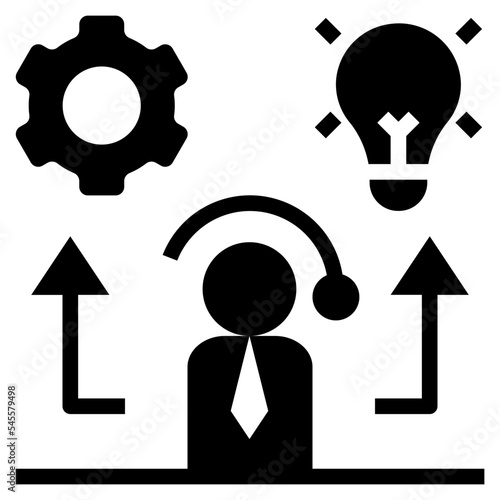broker glyph style icon