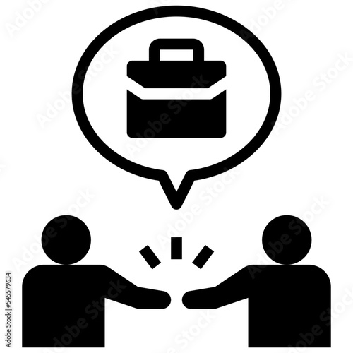 communication skill glyph style icon