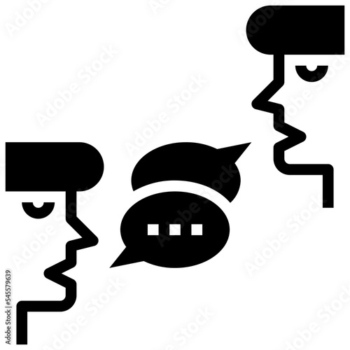 communication skill glyph style icon