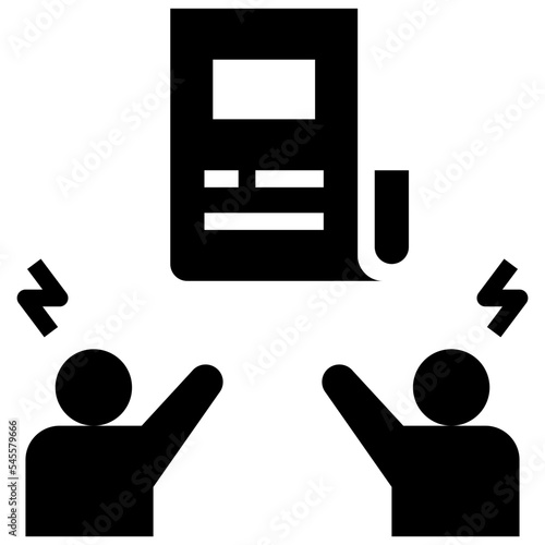 conflict glyph style icon