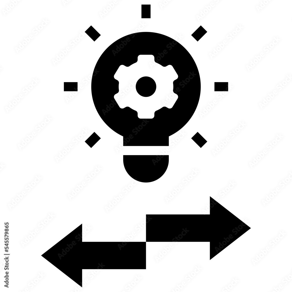 decision intelligence glyph style icon decision intelligence glyph style icon