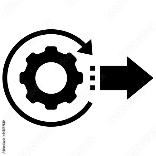 data output glyph style icon