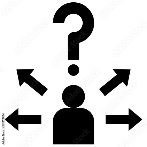 decision glyph style icon
