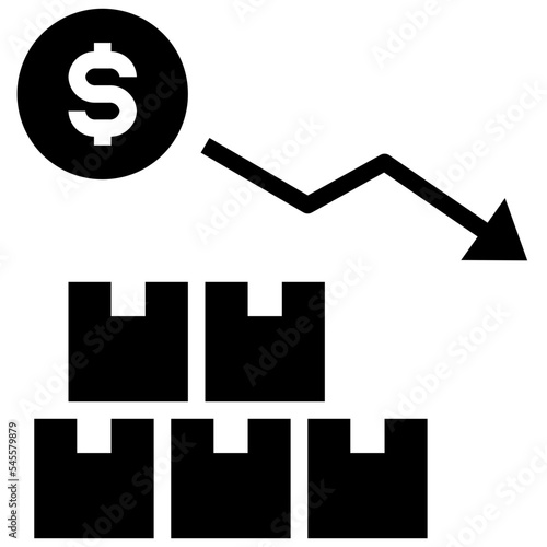 deflation glyph style icon