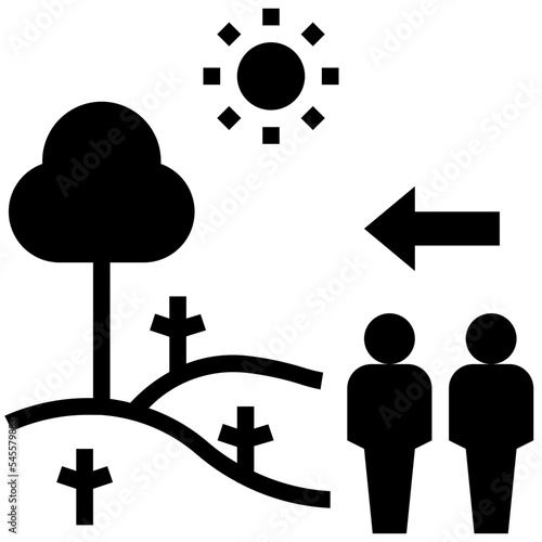 deforestation glyph style icon