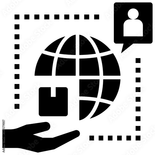delivery glyph style icon