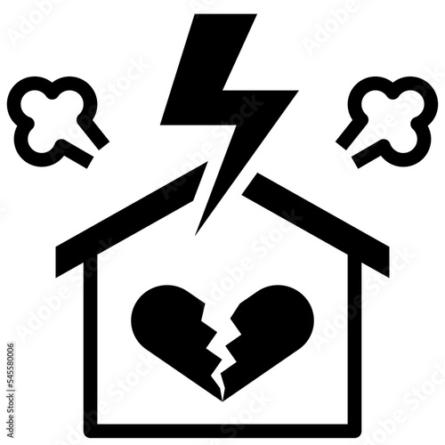 divorce glyph style icon