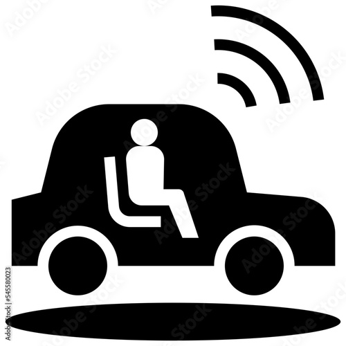 driverless glyph style icon