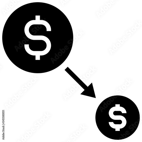 economic glyph style icon