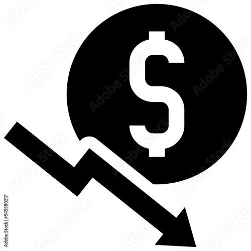 financial glyph style icon