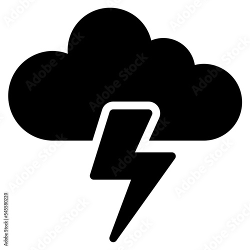 flash glyph style icon