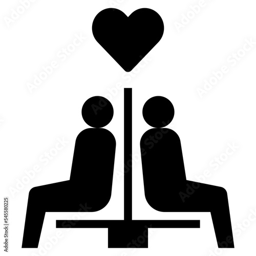 flirt glyph style icon