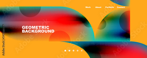 Circle, round elements and lines geometric abstract background. Vector Illustration For Wallpaper, Banner, Background, Card, Book Illustration, landing page