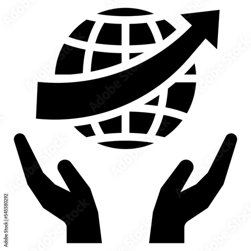 globalization glyph style icon
