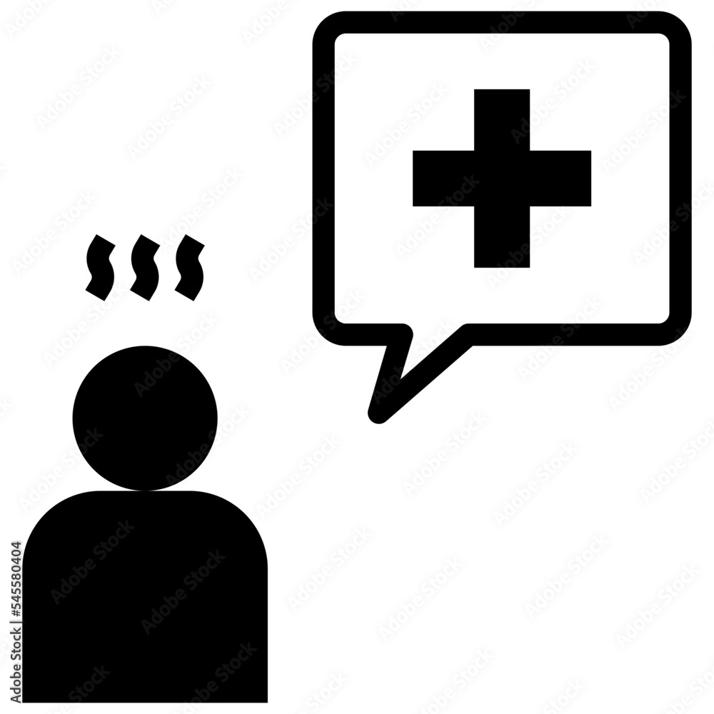 illness glyph style icon illness glyph style icon