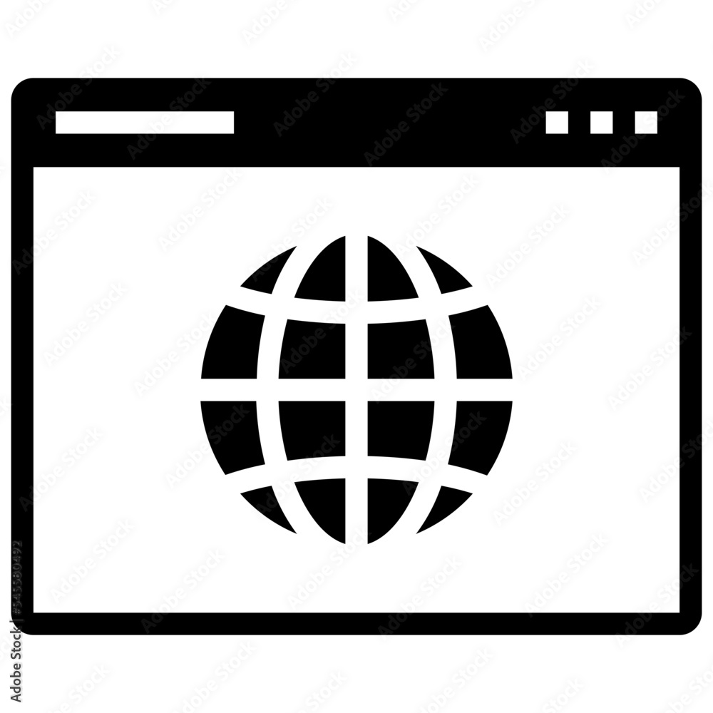 internet glyph style icon