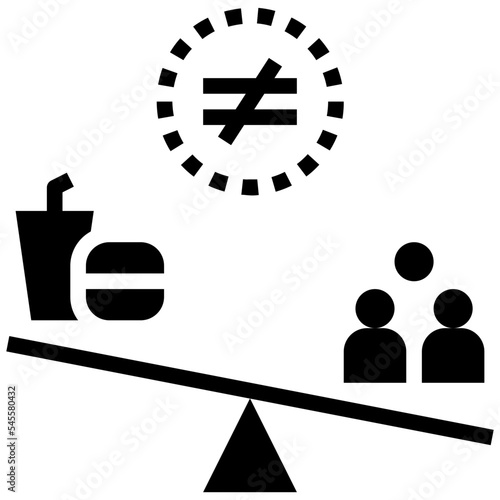 inequality glyph style icon