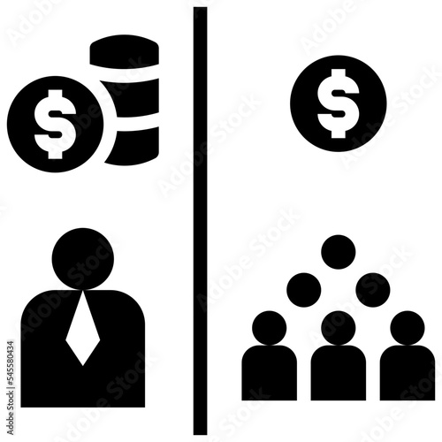inequality glyph style icon