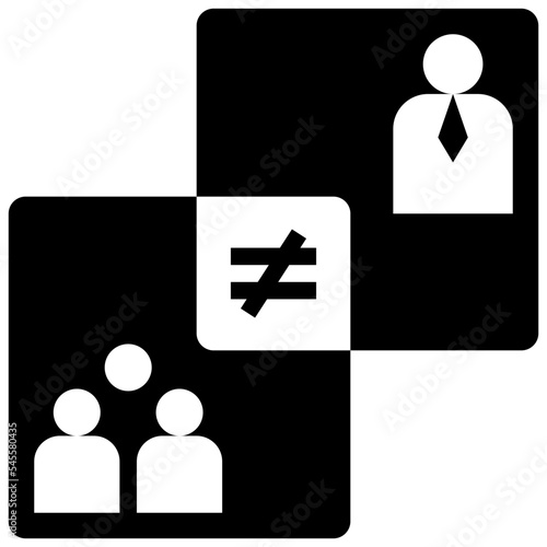 inequality glyph style icon