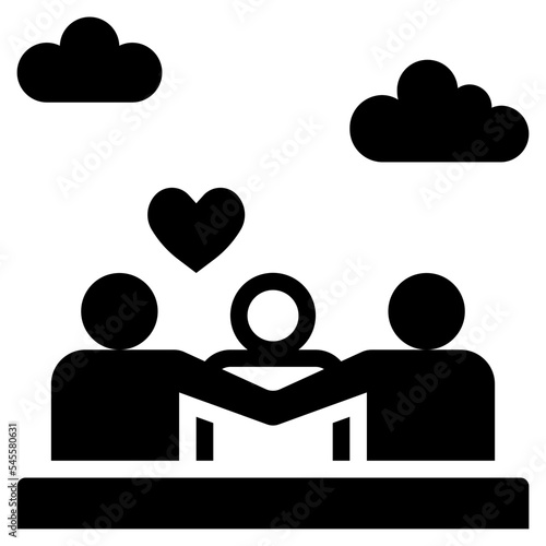 lover glyph style icon