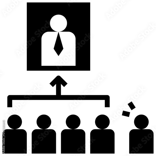 majority glyph style icon