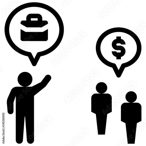 marketing glyph style icon