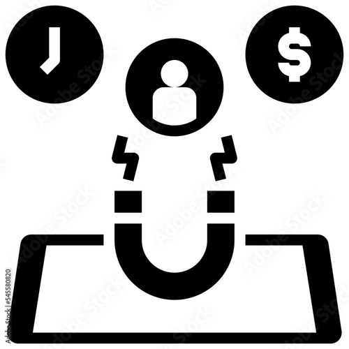 nomophobia glyph style icon