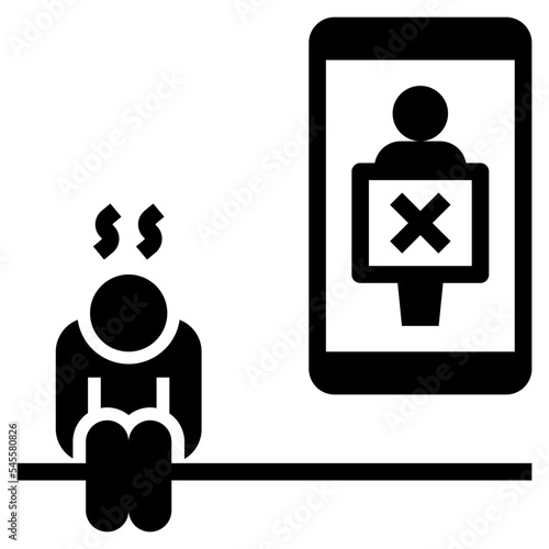 nude glyph style icon