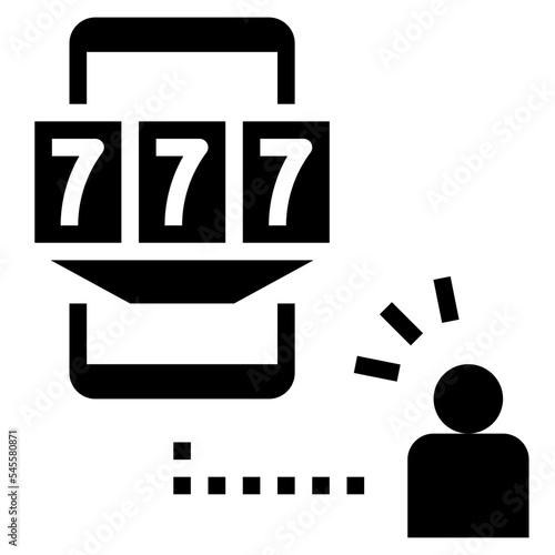 online gamble glyph style icon