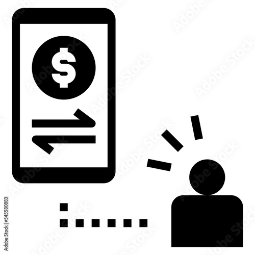 online payment glyph style icon