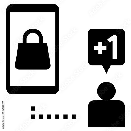 online shopping glyph style icon