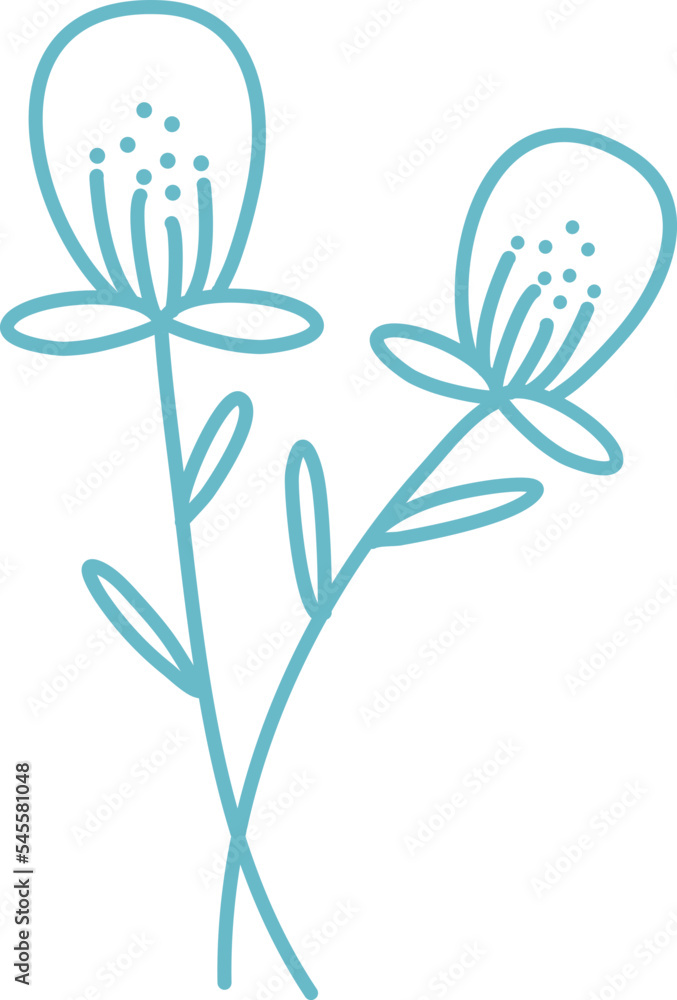 Hand-drawn spring flowers Hand-drawn spring flowers