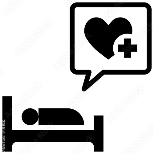 patient glyph style icon
