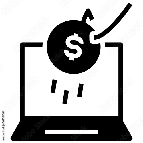 phishing glyph style icon