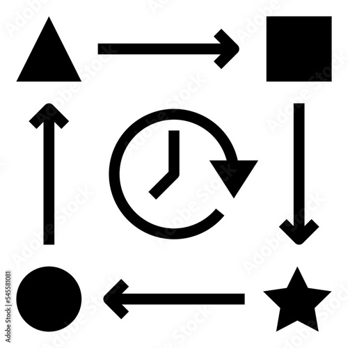 planning glyph style icon